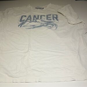 White Graphic 'Cancer' Crab Short-Sleeve Men's Tee